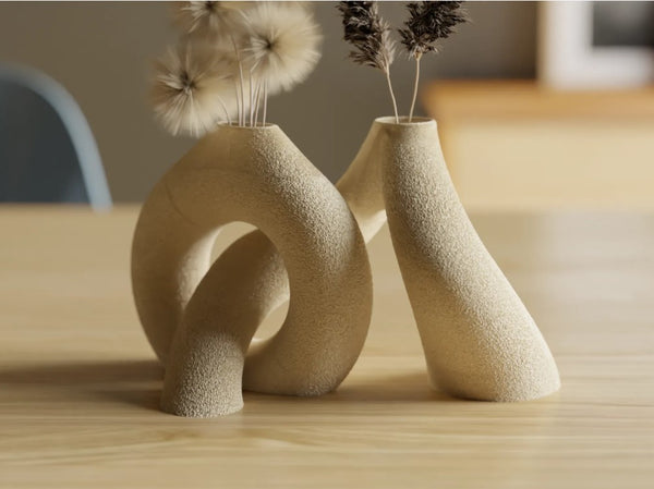 Interlocking Toroidal Vases, pair