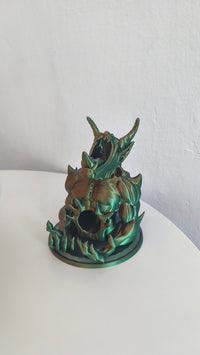 Monster Dice Tower in verdigris