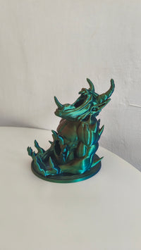 Monster Dice Tower in verdigris
