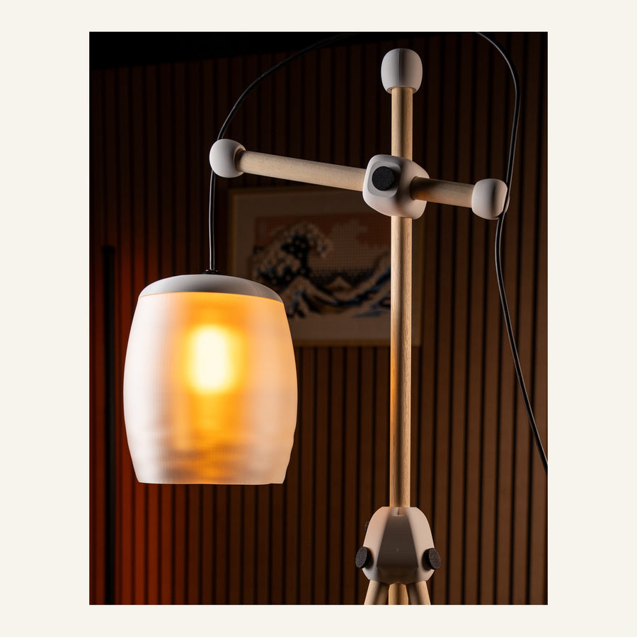 Adjustable Wooden Floor Lamp