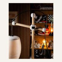 Adjustable Wooden Floor Lamp