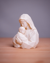 Geometric Mother and Child Statue