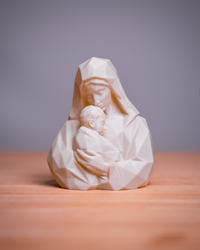 Geometric Mother and Child Statue