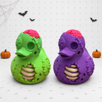 Zombie Duck in green and purple