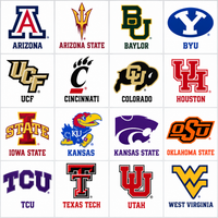 Mini Sideline Cooler Can Holder — Big 12 College Team Colors, Game Day Fan Gift