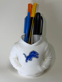Football Hoodie Desk Organizer — Custom NFL Team Pen Holder Gift