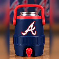 Atlanta Braves mini sideline cooler, navy and red