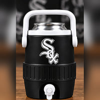 Chicago White Sox mini sideline cooler, black and silver