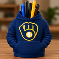 Milwaukee Brewers baseball hoodie pen holder