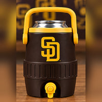 San Diego Padres mini sideline cooler, brown and gold