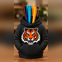 Cincinnati Black & Orange football hoodie pen holder