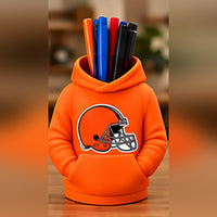 Cleveland Brown & Orange football hoodie pen holder