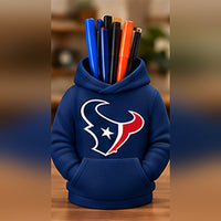 Houston Steel Blue & Red football hoodie pen holder