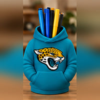 Jacksonville Teal & Gold football hoodie pen holder