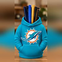Miami Aqua & Orange football hoodie pen holder