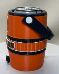 Tribute cooler, side with handle