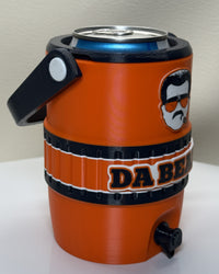 Tribute cooler, left angle