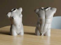 Dafne Sculptural Vase shown with the Apollo torso