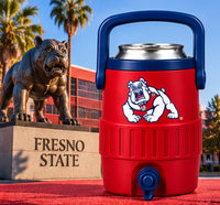 Fresno cardinal and blue mini sideline cooler can holder