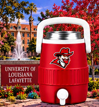 Lafayette vermilion and white mini sideline cooler can holder