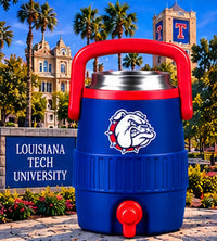 Ruston blue and red mini sideline cooler can holder