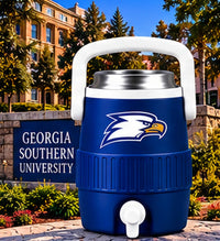 Statesboro navy and white mini sideline cooler can holder