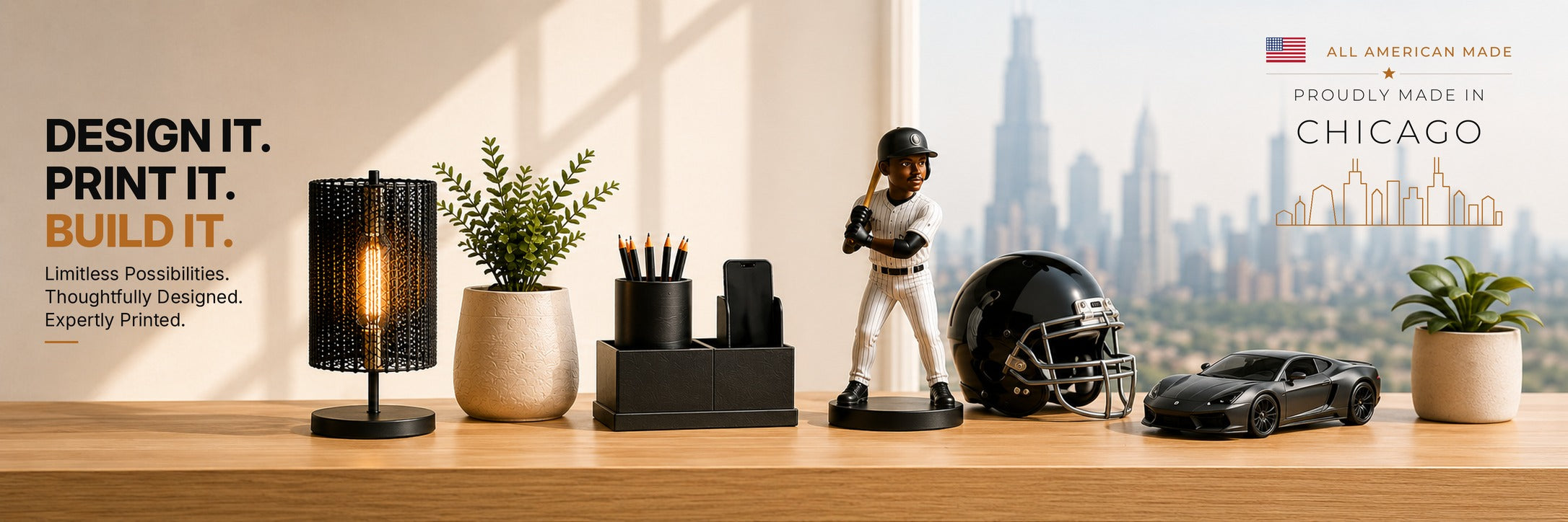 Design it. Print it. Build it. Limitless possibilities — thoughtfully designed, expertly printed in Chicago.